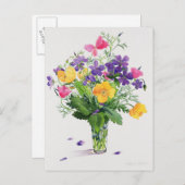 Carte Postale Poppies et géraniums (Devant / Derrière)