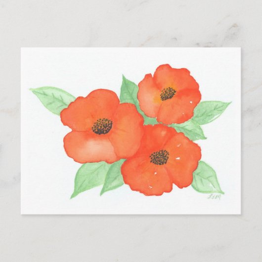Carte Postale Poppies orange (Devant)
