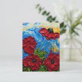 Carte Postale Poppies rouges (Debout devant)