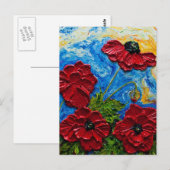 Carte Postale Poppies rouges (Devant / Derrière)
