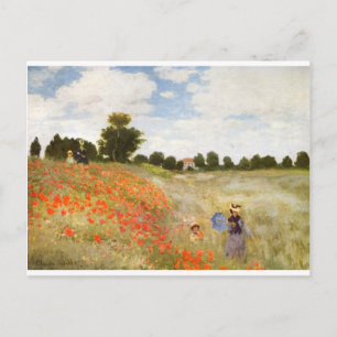 Carte Postale Poppies rouges en floraison - Claude Monet