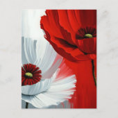 Carte Postale Poppies rouges et blanches (Devant)