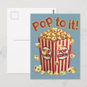 Carte Postale Poppin' avec Style - "Pop to it!" (Devant / Derrière)