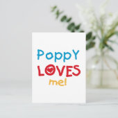 Carte Postale Poppy aime moi t-shirts et cadeaux (Debout devant)