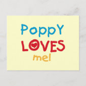 Carte Postale Poppy aime moi t-shirts et cadeaux (Devant)