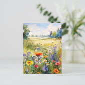 Carte postale Poppy Field Landscape (Debout devant)