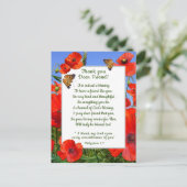 Carte Postale Poppy Field Merci Christian Friend (Debout devant)