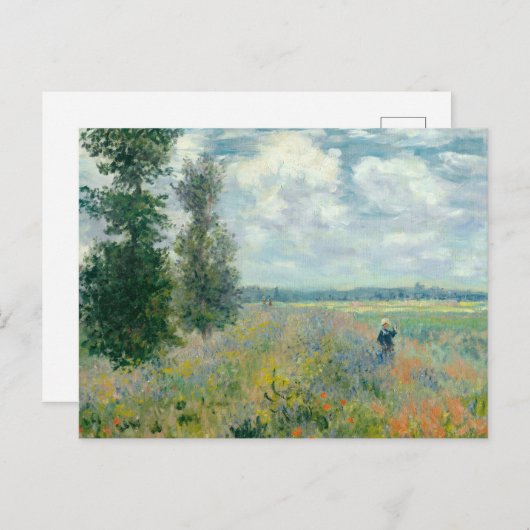 Carte Postale Poppy Fields near Argenteuil by Claude Monet (Devant / Derrière)