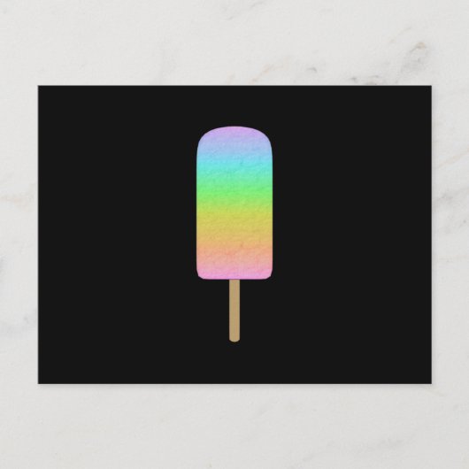 Carte Postale Popsicle arc-en-ciel (Devant)