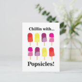 Carte Postale Popsicle coloré doux été (Debout devant)