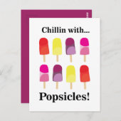 Carte Postale Popsicle coloré doux été (Devant / Derrière)
