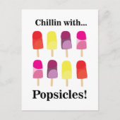 Carte Postale Popsicle coloré doux été (Devant)