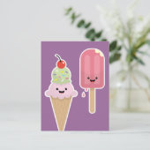Carte Postale Popsicle et amis crème glacée (Debout devant)
