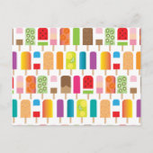 Carte Postale Popsicle Motif de bar à crème glacée (Devant)
