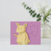 Carte postale populaire pour porc (Debout devant)