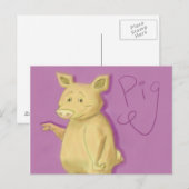 Carte postale populaire pour porc (Devant / Derrière)
