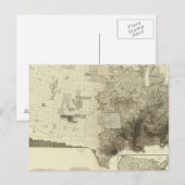 Carte Postale population codée en couleur par comté (Devant / Derrière)