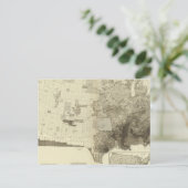 Carte Postale population codée en couleur par comté (Debout devant)