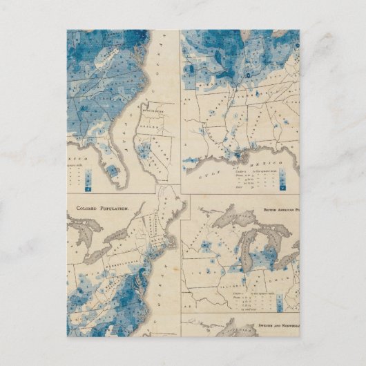 Carte Postale Population États-Unis recensement 2 (Devant)