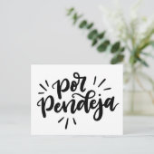 Carte Postale Por Pendeja, en lettres (Debout devant)