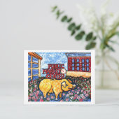 Carte Postale Porc central du marché (Debout devant)