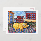 Carte Postale Porc central du marché (Devant / Derrière)