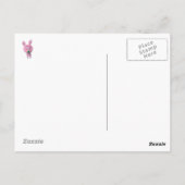 Carte Postale Porc chanceux avec quatre feuilles de trèfle chanc (Dos)