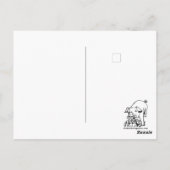 Carte Postale "Porc" par le porc. Non signé. Boue sur le mur (Dos)