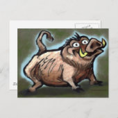 Carte Postale Porc sauvage (Devant / Derrière)