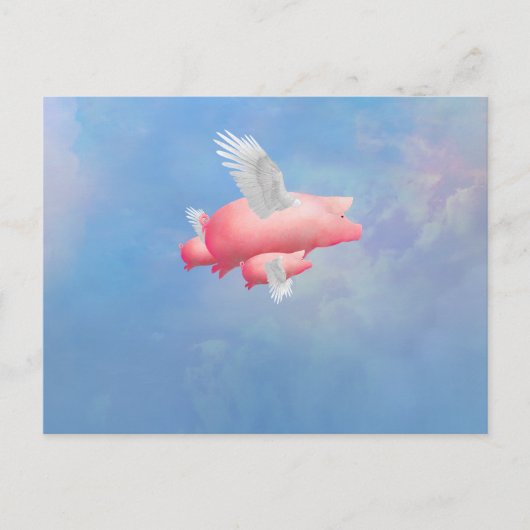 Carte Postale Porcelets volants (Devant)