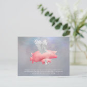 Carte Postale Porcelets volants (Debout devant)
