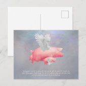 Carte Postale Porcelets volants (Devant / Derrière)