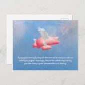 Carte Postale Porcelets volants (Devant / Derrière)