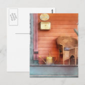 Carte Postale Porche avec arrosage en laiton (Devant / Derrière)