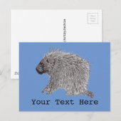 Carte Postale Porcupine (Devant / Derrière)