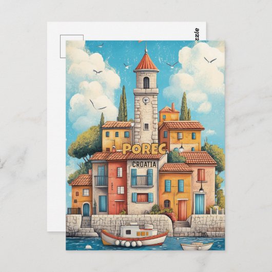 Carte Postale Porec Croatie République Voyage (Devant / Derrière)