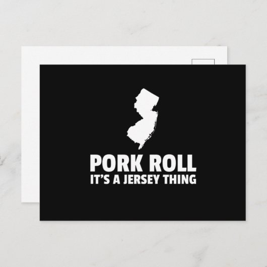 Carte Postale Pork Roll Son New Jersey Thing State NJ Design (Devant / Derrière)