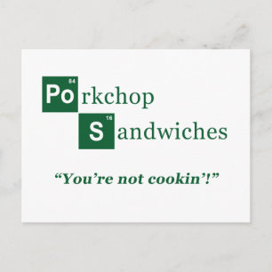 Carte Postale Porkchop Sandwiches Parody Logo