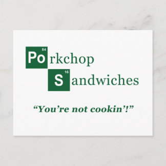 Carte Postale Porkchop Sandwiches Parody Logo