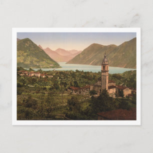 Carte Postale Porlezza City View, Lombardie, Italie