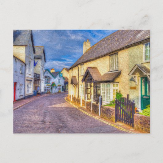 Carte Postale Porlock High Street Art (Devant)