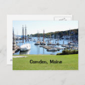 Carte Postale Port à Camden, Maine (Devant / Derrière)