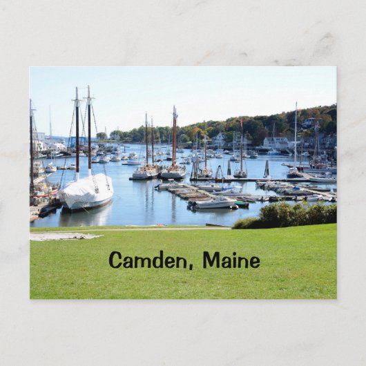 Carte Postale Port à Camden, Maine (Devant)