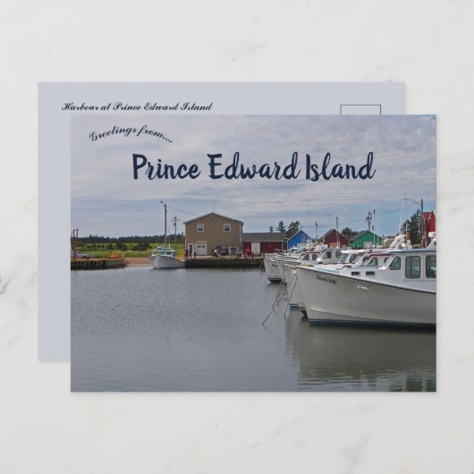 Carte Postale Port à l'Île-du-Prince-Édouard Canada (Devant / Derrière)