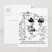 Carte Postale Port-à-Potty Après Un Concert De Rock (Devant / Derrière)