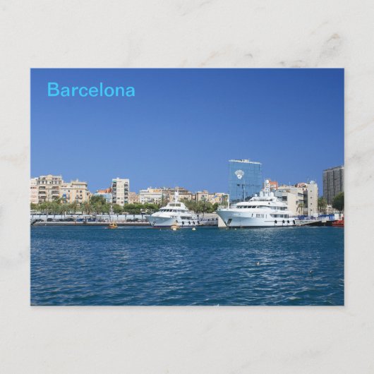 Carte Postale Port de Barcelone (Devant)
