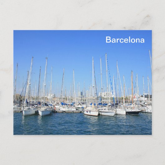 Carte Postale Port de Barcelone (Devant)