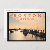Carte Postale Port de Boston (Devant / Derrière)