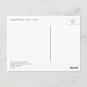 Carte Postale Port de Boston (Dos)