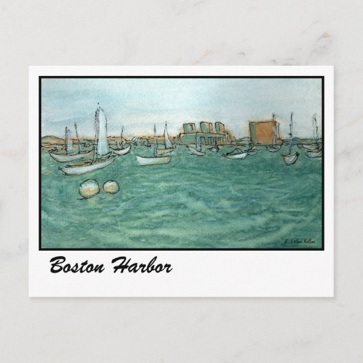 Carte Postale Port de Boston (Devant)